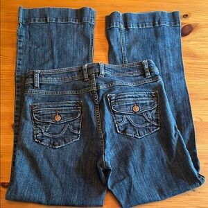 CAbi Blue Flare Wide Leg Jeans